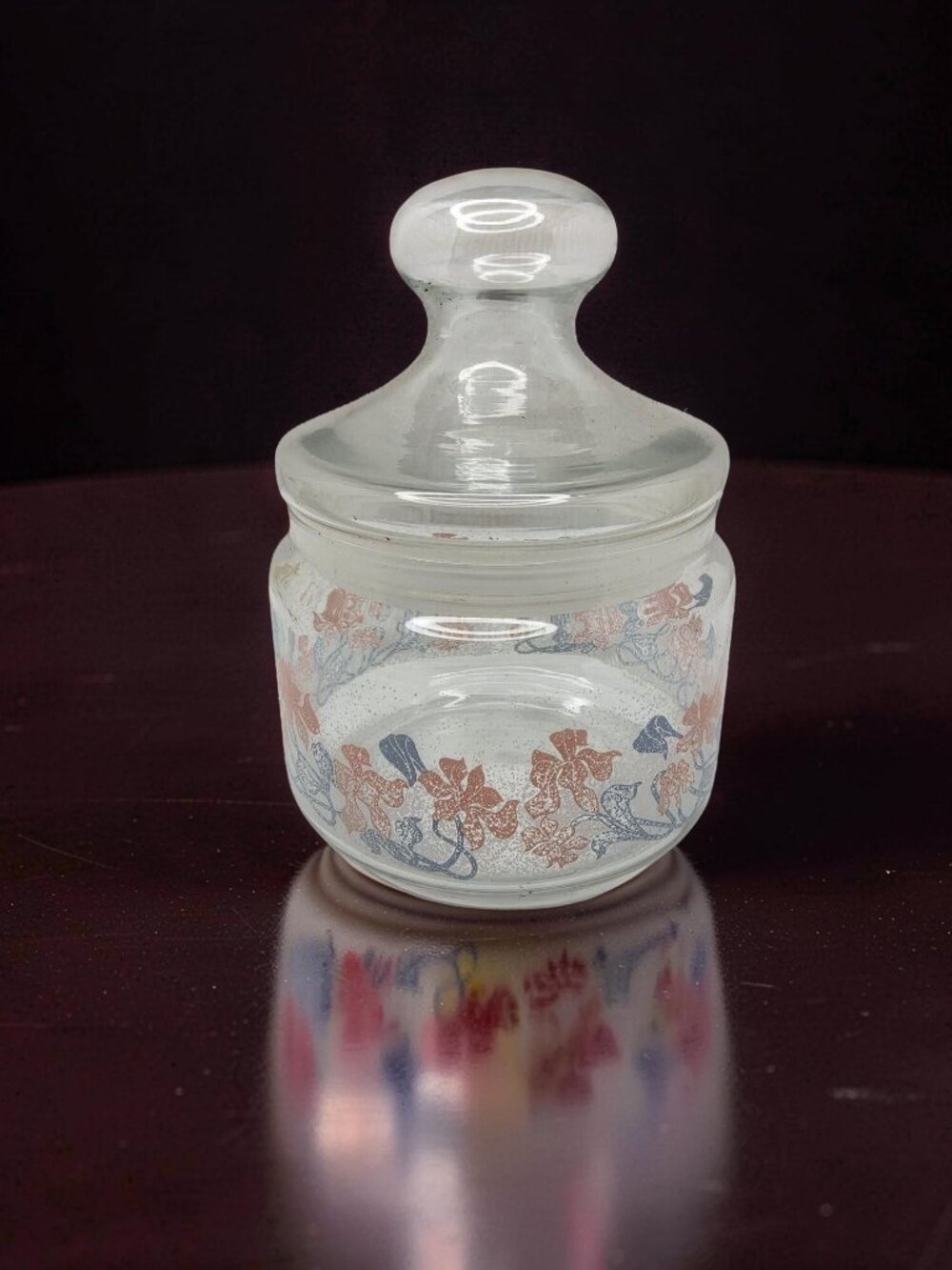 Vintage Luminarc Glass Lidded Jar Vintage French Container with Air Tight Lid.